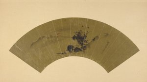 Elv og rød sol, Edo-perioden, tidlig på 1800-tallet. av Kano Isen