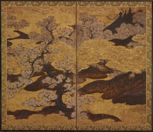Blomstrende kirsebærtrær, Edo-perioden, ca.1580-1635.