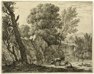 Pakkeren med to esler av Karel Dujardin
