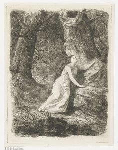 Olwene vandrer i skogen Aeddon (serietittel) av Karel Frederik Bombled