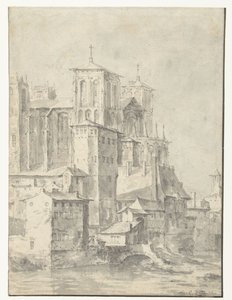 Lyon katedral av Karel du Jardin (possibly)