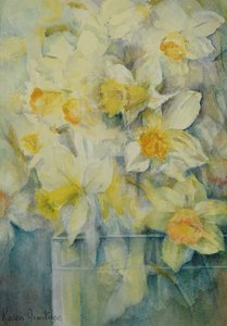 Spring Time, blandede påskeliljer i tank nr. 3., Mrs Krelage, Ice Follies and Fortune