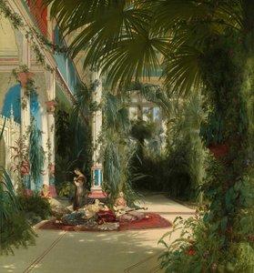 Interiøret i Palmehuset på Pfaueninsel nær Potsdam, 1834.