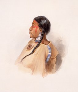 Cree-kvinnen av Karl Bodmer