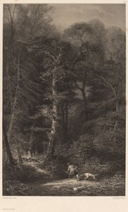 Interiør i skogen av Karl Bodmer