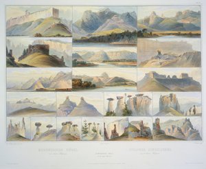 Bemerkelsesverdige Hills på Upper Missouri av Karl Bodmer