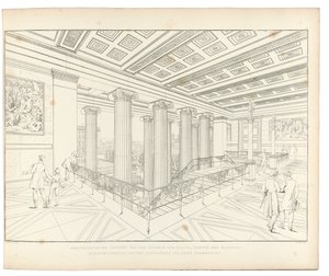 Altes Museum Berlin: Utsikt over trappen, 1852 av Karl Friedrich Schinkel