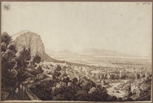 «Utsikt over Partinico-dalen på Sicilia» av Karl Friedrich Schinkel