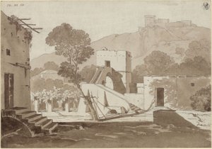 Gårdshus nær Anacapri av Karl Friedrich Schinkel