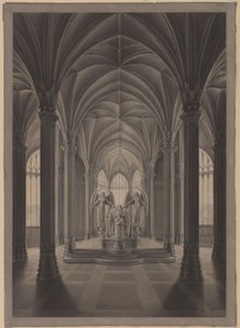 Berlin. Charlottenburg slott, slottsparken, dronning Louises mausoleum. Interiør av Karl Friedrich Schinkel