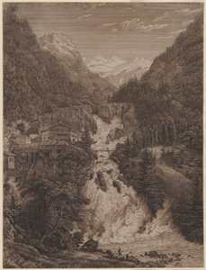 Fossen ved Wildbad Gastein av Karl Friedrich Schinkel