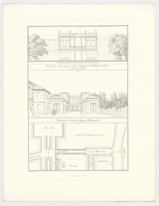 Den forlengede Wilhelmstraße, blad 19 i serien «Samling av arkitektoniske utkast» av Karl Friedrich Schinkel