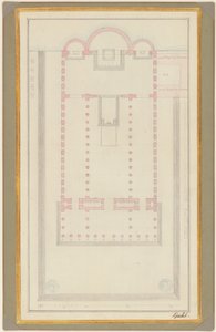 Grunnplan for en katedral for Berlin av Karl Friedrich Schinkel