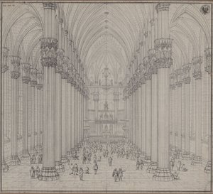 Interiør i Milanos domkirke av Karl Friedrich Schinkel