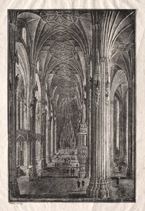 Interiør i Stefansdomen i Wien av Karl Friedrich Schinkel