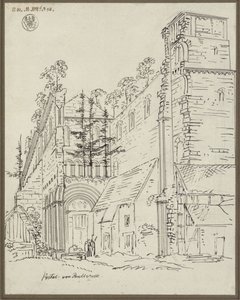 Klosterruinene i Paulinzella. Sett fra vest av Karl Friedrich Schinkel