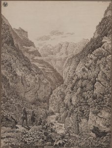 Pass Lueg ved Salzburg av Karl Friedrich Schinkel