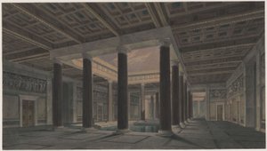Orianda-slottet på Krim. Antikk utkast. Stort atrium av Karl Friedrich Schinkel