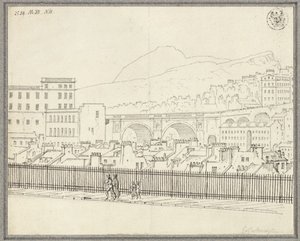 Utsikt over Edinburgh med bro av Karl Friedrich Schinkel