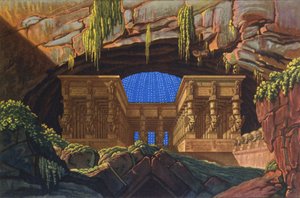 Temple of Isis og Osiris der Sarastro Yppersteprest forretter "Die Zauberflote"