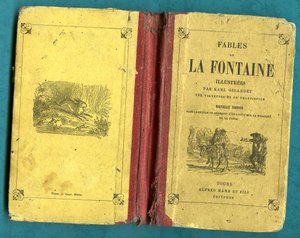 Omslag til en bok med Fables de la Fontaine illustrert av Karl Girardet, Mame in Tours