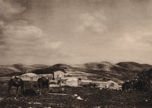 Samaria, utsikt fra ruinene av Herodes palass (s/hvitt bilde) av Karl Grober