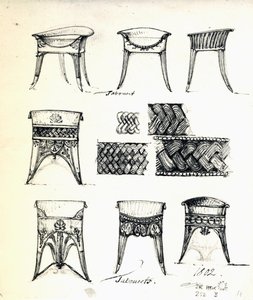 Design for taburetter av Karl Haller von Hallerstein