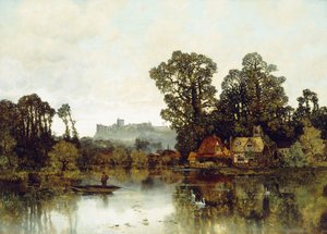 Themsen med utsikt over Windsor Castle, av Karl Heffner