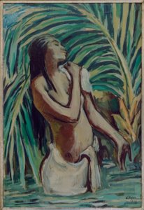 Badendes Indermädchen