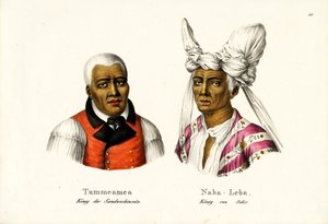 Tammeamea 1St. - Kongen av Hawaii, 1824 av Karl Joseph Brodtmann