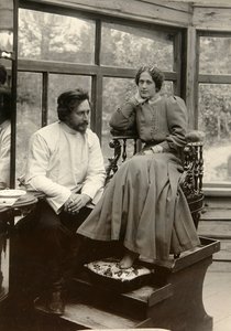 Den russiske forfatteren Leonid Andreyev med sin kone, tidlig på 1900-tallet.