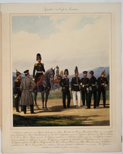 Infanterie du corps de grenadiers - Infanteri av det russiske keiserlige grenaderkorpset - Piratsky, Karl Karlovich (1813-1889) - 1867 - Fargelitografi - 56x45 - Privat samling av Karl Karlovich Piratsky
