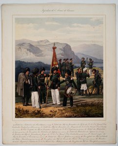 Infanteri av den russiske Kaukasus-hæren, 1867 av Karl Karlovich Piratsky