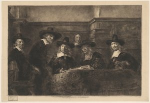 The Staalmeesters, etter Rembrandt. av Karl Köpping