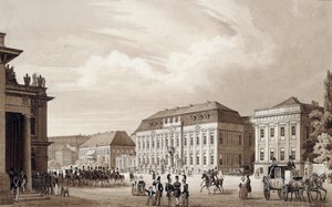Unter Den Linden, Berlin, ca. 1840 (akvarell) av Karl Loeillot de Mars