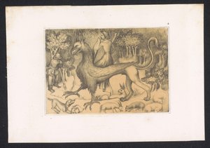 Vrouw trembling op griffioen Design og studier av en nederlandsk mester fra 1400-tallet. Århundre. Basert på originalene oppbevart i det kongelige bibliotek i Berlin (serietittel)