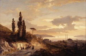En utsikt over Konstantinopel og Bosporos fra den asiatiske siden, 1864 av Karl Paul Themistocles von Eckenbrecher