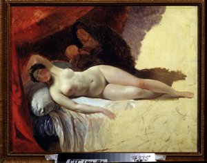 ""Sleeping Juno"" eller ""Begynnelsen på Melkeveien"" Maleri av Karl Briullov (Bryullov) (1799-1852) 1839-1845 State Tretyakov Gallery, Moskva av Karl Pavlovich Bryullov