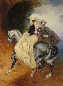 Rytterne. Portrett av Eugeny og Emily Mussard, 1849 av Karl Pavlovich Bryullov