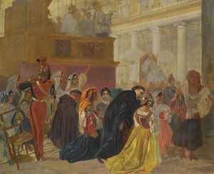 Pave Pius IXs retur til Roma, 1849 av Karl Pavlovich Bryullov