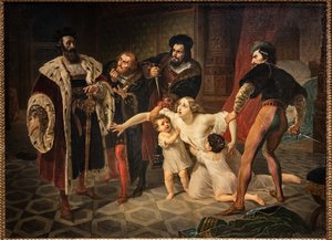 Offeret til Ines Di Castro (Ines Di Castros død) (olje på lerret)