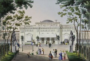 Kafé i sommerhagen i St. Petersburg, første halvdel av 1800-tallet.