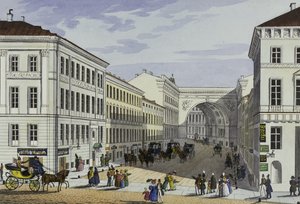 Millionnaya Street og Kotomin House i St. Petersburg, første halvdel av 1800-tallet.