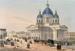 Treenighetskatedralen til Izmailovsky-regimentet i St. Petersburg, 1836