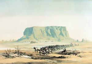 Utsikt over Barkal-fjellet av Karl Richard Lepsius