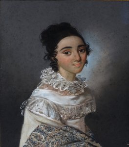 Portrett av Yekaterina Emmanuilovna Abamelik-Lazareva 1806-1880, født Manuk-Bey, 1820