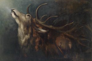 Døende hjort av Karl Wilhelm Diefenbach
