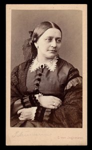 Portrett av Clara Schumann (1819-1896), av Jagemann, Carl von (1819-1883). Albumin bilde