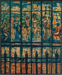 Design for glassmalerier av Karoly Kernstok