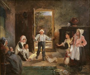 Barn som leker Blind Mans Buff av Kate Gray